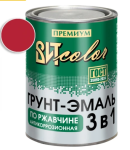 Грунт-эмаль по ржавчине 3в1 красная 1.8кг ВИТколор