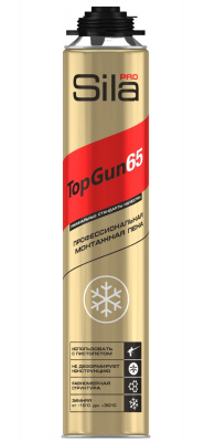Пена монтажная профессиональная, зима, Sila Pro TopGun 65, 875мл
