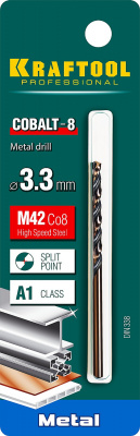 Сверло по металлу 3,3*65мм KRAFTOOL