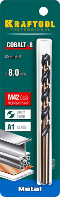 Сверло по металлу 8*117мм KRAFTOOL Cobalt