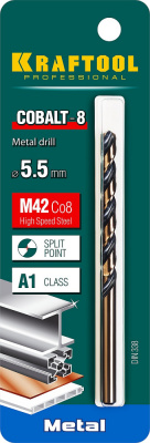 Сверло по металлу 5,5*93мм KRAFTOOL Cobalt