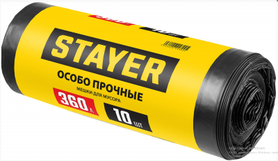 Мешки для мусора 360л особопрочные уп/10шт STAYER