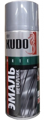 Эмаль аэрозольная металлик хром 520мл KUDO