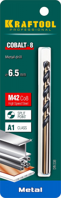 Сверло по металлу 6,5*109мм KRAFTOOL Cobalt