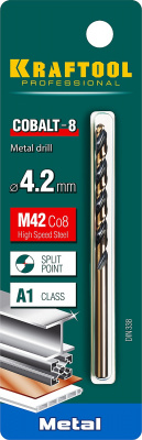 Сверло по металлу 4,2*75мм KRAFTOOL Cobalt