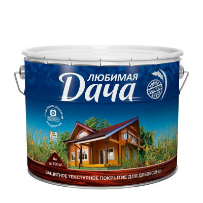 Текстурное покрытие Любимая дача 9л махагон